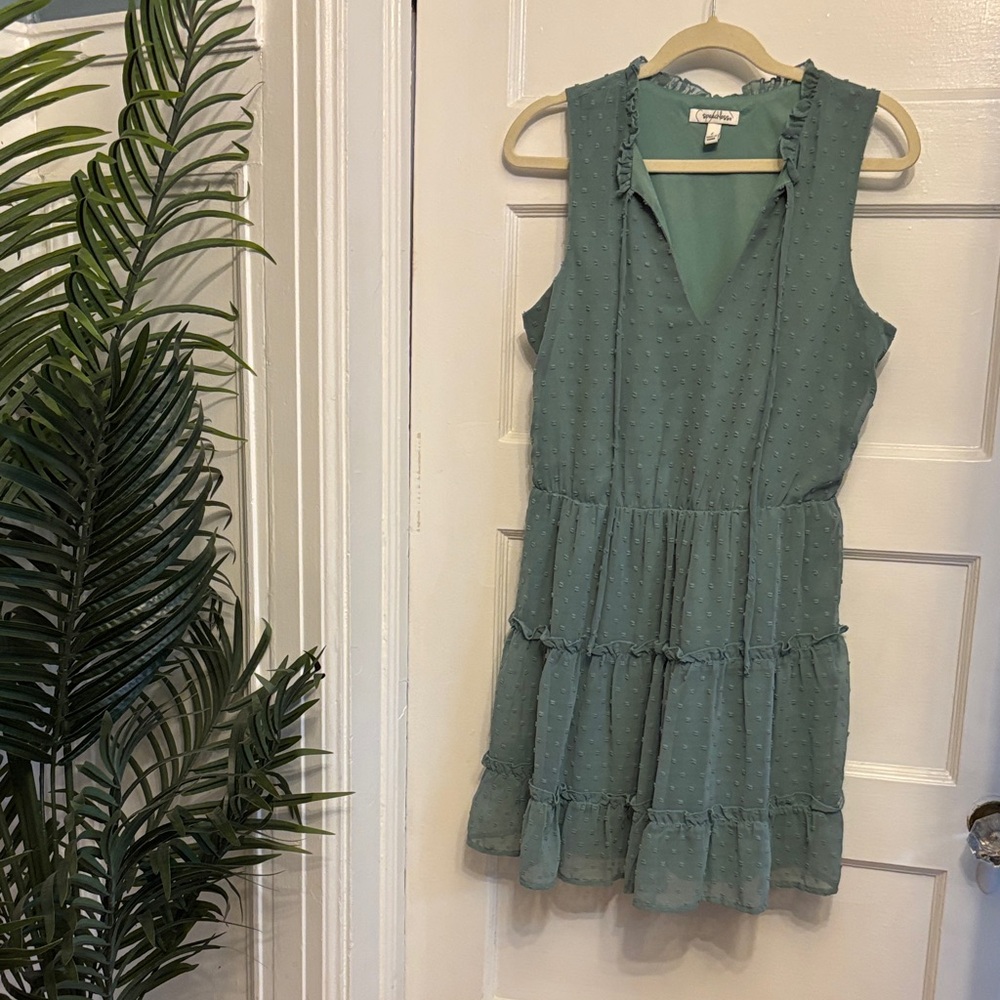 Kohl's Textured Green Mini Dress